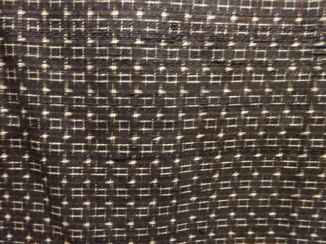 JAPANESE KIMONO / ANTIQUE MENS HAORI / SILK / DORO OSHIMA TSUMUGI / WOVEN SQUARE